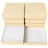 batifine Cardboard Jewelry Gift Boxes, 40 Pack 3.5x3.5x1 Inch, Bulk Cotton Filled Small Jewelry Boxes with Lids for Necklace Ring Bracelet Earring Display Box (Brown)