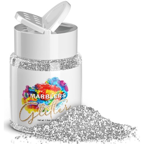 MARBLERS Twinkle Glitter [Silver] 1.5oz (42g) | Fine | Non-Toxic, Vegan, Cruelty-Free | Face, Bod...