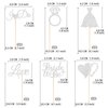 Gexolenu 24 Pcs Bride To Be Cupcake Toppers Silver Glitter Double-Sided I Do Love Heart Diamond Ring Cupcake Picks Decorations For Bridal Shower Wedding Engagement Party Supplies