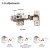 DecoBasics Kitchen Cabinet Frameless Hinges (Pack of 2), Soft Close Door Hinges, Metal Hinges For Kitchen Drawers, Cabinet Hardware, 3 Way Adjustability & Easy Installation