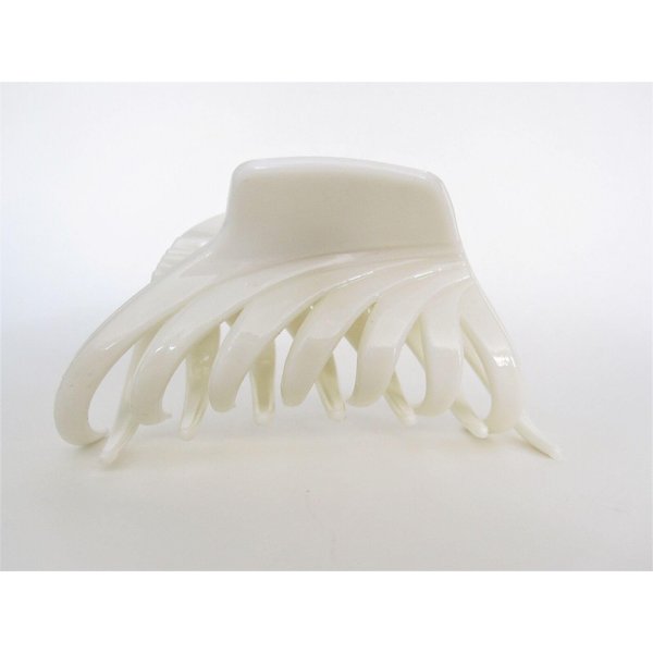 Generic Blonde creme white hair claw clip for medium fine hair