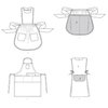 Simplicity Kids' and Adult's Half and Full Apron Packet, Code 9301 Sewing Pattern, Sizes S-XL, White
