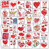Partywind 204 Glitter Styles Valentine's Day Kids Temporary Tattoos, Valentines Party Supplies Favors Goodie Bag Stuffers, Exchange Surprise for Kids Classroom Prizes (Individually Wrapped Cut)