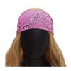 SAE99 Paisley Print Headband, Head Wrap, Stretchy Headband, Sport Yoga Headband Fits All (Pink)
