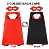 Dajiahao Superhero Capes and Mask for Kids 4-10 Year Double Side Superhero Costume Cosplay Dress Up Superhero Cape Toy for Boys (Red-d)