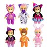 Cry Babies Tiny Cuddles Halloween Agatha - 9" Baby Dolls, Cries Real Tears, Pink and Purple Witch Themed Pajamas