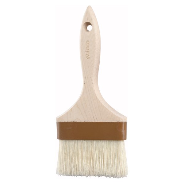 Winco Flat Pastry and Basting Brush, 4-Inch, Beige