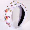 boderier Ice Cream Popsicle Headband Beaded Knotted Headband for Women Jeweled Crystal Embellished Headband Summer Party Birthday Girls Headband Accessories Gifts