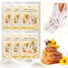 TEAWOO Hydrating Hand and Foot Mask, 3 Foot & 3 Hand Mask, Hand and Foot Care after Pedicure, Moisturizing Socks for Dry, Cracked Heel, Foot Spa, Honey & Milk, Vitamin E