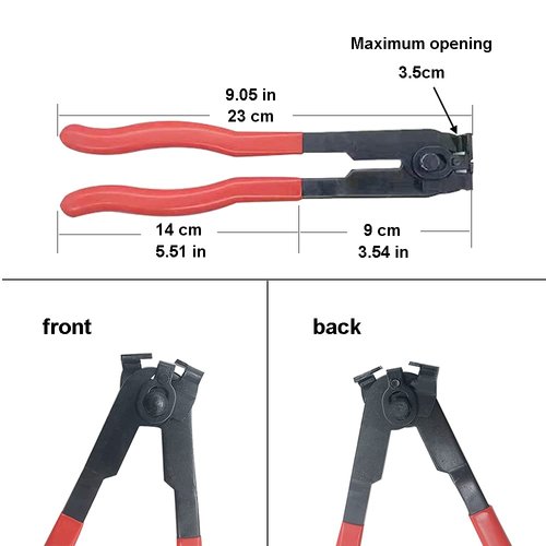 CV Joint Axle Boot Clamp Pliers with 20pcs Stainless Steel Universal Adjustable Axle Boot CV Joint Bands Drive Axle Shaft Joint Crimp Clamps Fit for Most Cars