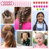 Aakihi 780PCS Color Clear Elastic Hair Bands Clips Mini Hair Claw Clips Rubber Bands Hair Ties Kit with Box for Girls Teens Children…