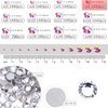 Dowarm 1440 Pieces SS6 Flatback Rhinestones, 2MM Flatback Crystal Clear Rhinestones for Craft Nails Dance Costumes, Non Hotfix Rhinestones