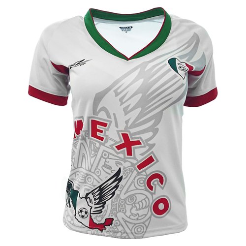 Arza Sports Mexico Womens Soccer Jersey Exclusive Desin (Small, White)
