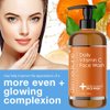 Dermedicine Daily Vitamin C Face Wash Super-Charged w/Marine & Plant Extracts & Retinol Cleaner | Works to Help as Cleanser, Brighten & Balance Complexion 8 Fl. Oz. | 240mL