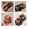 10 Sets Of High Elasticity Durable Leather Sleeves, Headband, Rubber Bands, Women's Hair Tie, High-end Rubber Bands, Simple Temperament Hair Rings