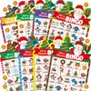 Christmas Bingo Game 24 Players for Kids Die Cut Santa Claus Bingo Xmas Party Game Activities Holiday Party Favors