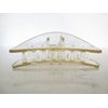 Generic Clear transparent triangle gold sparkle glitter hair claw clip for medium fine (Pattern: Triangle), 1 Count (Pack of 1)