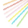 OKGD 100 Piece Reusable Hard Plastic Straws. BPA-Free, 9 Inch Long Stripe Drinking Straws, Outer Diameter 0.28 Inch