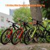 YEIBOBO ! Alloy Mini Downhill Mountain Bike Toy, Die-cast BMX Finger Bike Model for Collections (Black/Orange)
