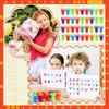 Motiskyy 72 Pcs Number and Alphabet Stamps Letter Stamps for Boys and Girls Number Stamps Self Inking ABC Stamps for Classroom Rewards Birthday Party Supplies