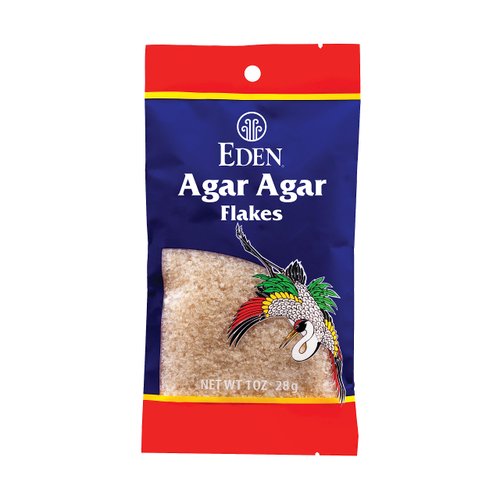 Eden Agar Agar Flakes, A Traditional Odorless, Tasteless Seaweed Gelatin Substitute, Kanten, Japanese, Vegan, 1 oz