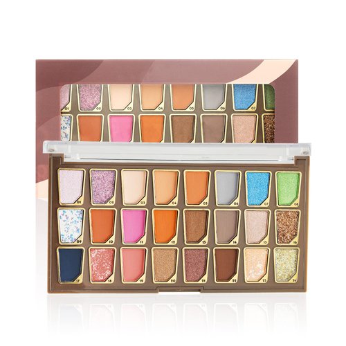 24 Colors High Pigmented Glitte Matte Eyeshadow Makeup Palette Blendable Long Lasting Eye Shadow Neutrals Smoky Multi Reflective Shimmer Pressed Pearls Eye Shadow Palette for Halloween Makeup #M2