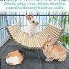 Hamiledyi Wooden Ladder Bridge Hamster Suspension Bridge Hamster Hammock Hamster Hanging Toy Small Animal Hammock Swing Small Animal Chew Toys Cage Accessories for Small Rabbit Chinchilla Guinea Pig