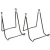 GIBSON HOLDERS Two Wire Display Stand for Plates, Kitchenware, Books, Artwork; Set of 2 6A - Black