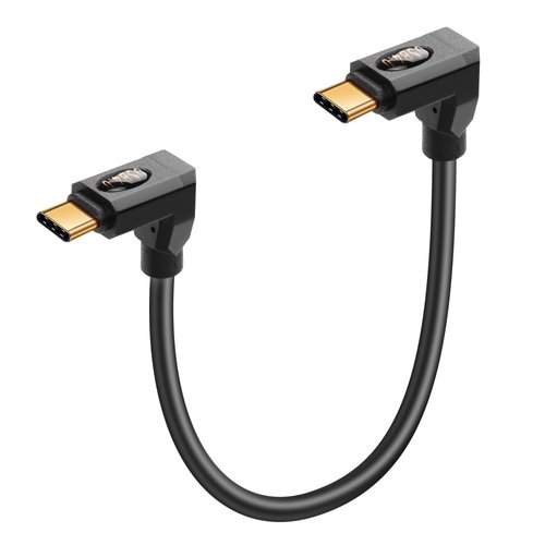 JSADZKJ 240W USB 4.0 C Fast Charging Cable 90 Degree USB 4.0 Type C Male to Male Cable 40Gbps USB Type C Data Short Cable 8K@60Hz Video Output Thunderbolt 3 Compatible for Smartphone Laptop