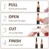 Apooliy Waterproof 5Pcs Eyebrow Pencil Set Pull Cord Peel-off Brow Pen Long Lasting Smudge Proof Eye Makeup Eyeliner Dark Brown
