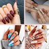 French Acrylic False Nail Tips, 1000PCS Fake Nail Shape Artificial False Nails Tips 10 Sizes with Case for Nail Art Salons (Clear+Natural)
