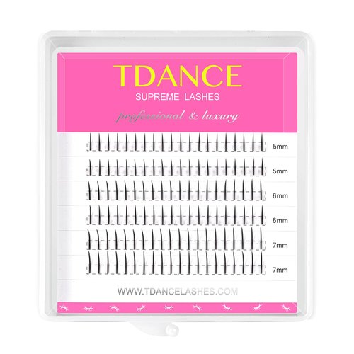 TDANCE Bottom Lash Extension 120 Pcs 0.07mm Thickness Lower Lash Extensions Bottom Lashes B Curl 5-7mm Mixed Under Bottom Lashes (0.07-B,5-7 mm)