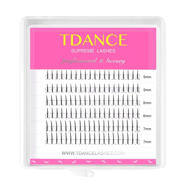 TDANCE Bottom Lash Extension 120 Pcs 0.07mm Thickness Lower Lash Extensions Bottom Lashes B Curl 5-7mm Mixed Under Bottom Lashes (0.07-B,5-7 mm)
