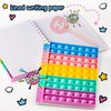 Original Stationery Fidget Pop Stationery Set, Pop Fidget Toy Set with Fidget Notebook & Fun Girl Fidget Toys for Car Rides, Fidgets for Girls 8-10