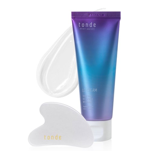 TONDE LC Cream w/Gua Sha | Skin Tightening Cream for Face & Body | Korean Skin Care Moisturizer Face Cream w/Body & Facial Massager | Skin Firming Cream & Gua Sha Stone (3.38 Fl. Oz)