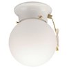 Westinghouse 66680 One-Light Flush-Mount, 1 Count (Pack of 1), White with Pull Chain