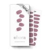 ohora Semi Cured Gel Nail Strips (N Bare Plum) - Purple, Solid, Works with Any UV/LED Nail Lamps, Salon-Quality, Long Lasting, Easy to Apply & Remove - Includes 2 Prep Pads, Nail File & Wooden Stick