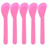 50 Pieces Plastic Facial Cream Mask Spatula Spoon 5 Inch Mask Cream Cosmetic Spoon Plastic Cosmetic Spatula Makeup Mask Spatula Makeup Mask Spoons Facial Cream Scoop, Pink