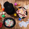 SATINIOR Top Hat 24 Pieces Black Plastic Top Hat for Women Magician Costume for Men Child Kids Birthday Party Supplies