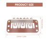 Yolev 50PCS Wigs Snap Clips Hair Extension Clips 6-Teeth U-Shape Metal Silicon Wig Hair Extension Clips for Women Hairpiece (Light Brown)