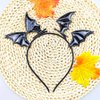 RFTWXHPN Halloween Bat Wing Headband Hair Clip Black Devil Wings Hair Clips Headbands for Women Girls Halloween Costumes Cosplay Headbands Hair Accessories for Women Bat Ears Headband