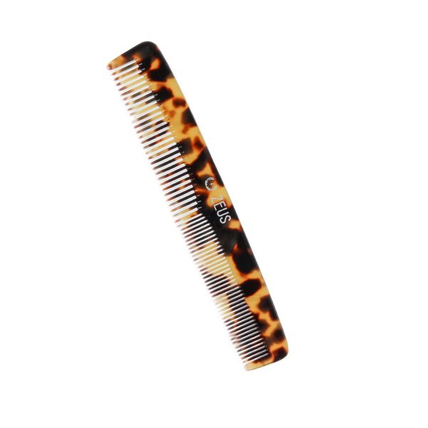 ZEUS Handmade Saw Cut Beard Comb – Mustache & Beard Grooming Comb for Men (Tortoiseshell) V12