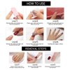 YoYoee Long Coffin False Nails Glitter for nails Press on Nails Black Fake Nails Marble Nails Tips Full Cover Stick on Nails for Women and Girls 24Pcs