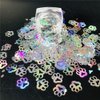 10 Grams/Pack - Sliver QUTE Paw Print Glitter - Festival Rave Beauty Makeup Face Body Nail Art Decoration- LB100