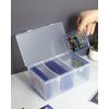 CollectHall Plastic Top loaders Storage Case with Dividers, Sports Card Storage Box for Baseball Cards, Trading Card Storage Box with Dividers- 1 Pcs