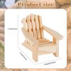 Sumind 4 Pieces Wood Adirondack-Style Miniature Chair Doll House Wooden Chairs Dollhouse Model Chairs Mini Wooden Rocking Chairs for Dollhouse Accessories Furniture Christmas Decoration