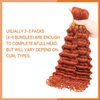 Aikebi Curly Braiding Human Hair 100g 16 Inch Ginger Orange 350 Deep Water Wave Bulk Human Hair for Braiding No Weft Brazilian Virgin Deep Curly Human Hair Extensions for Boho Braids