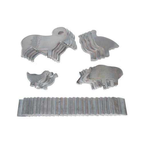1/5sc IHMSA/NRA Metallic Silhouette Targets - 20pc U-Weld S.B. Rifle Knock-Overs