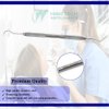 Dental Explorer Double Ended Probe 17A/23 for Professional Teeth Cleaning Calculus Plaque & Tartar Remover - Made of Stainless Steel for Oral Care with Knurled Handle, Double Ended Pick