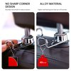 sentoto Car Purse Hook Multi-Functional Hidden Hooks Headrest Hooks for Car Purse Hook for Car Car Storage Hooks Saygoodbye to The Messy Space Dunmetal